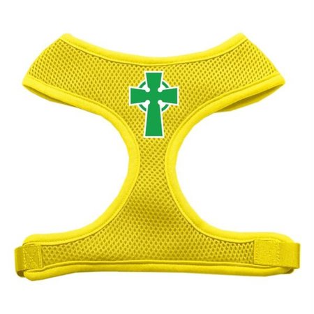 UNCONDITIONAL LOVE Celtic Cross Screen Print Soft Mesh Harness Yellow Large UN760993